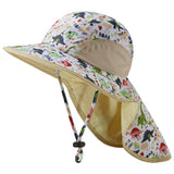 Kids' UPF 50+ Wide Brim Sun Hat with Neck Flap - Bassdash