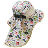 Kids' UPF 50+ Wide Brim Sun Hat with Neck Flap - Bassdash