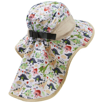 Kids' UPF 50+ Wide Brim Sun Hat with Neck Flap - Bassdash