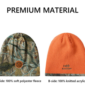 Reversible Fleece Winter Knit Beanie