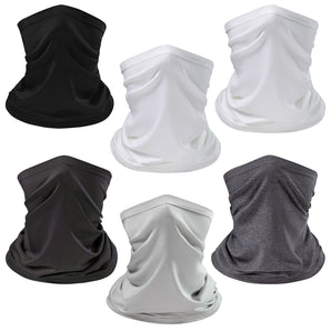 6 Pieces UPF 50+ Neck Gaiter Breathable UV Protection Face Mask