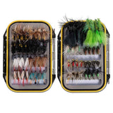 64 Pcs Fly Fishing Lure Flies Kit with Waterproof Fly Box - Bassdash