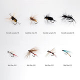 64 Pcs Fly Fishing Lure Flies Kit with Waterproof Fly Box - Bassdash