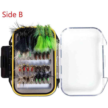 64 Pcs Fly Fishing Lure Flies Kit with Waterproof Fly Box - Bassdash