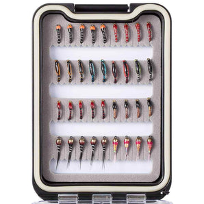 36 Pcs Fly Fishing Nymphs Kit with Waterproof Box - Bassdash