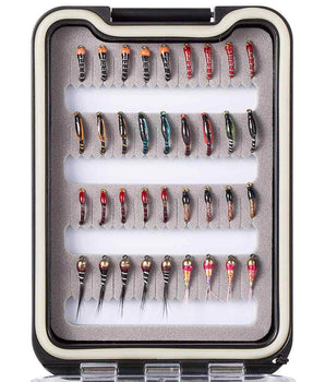 36 Pcs Fly Fishing Nymphs Kit with Waterproof Box - Bassdash