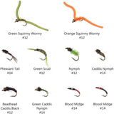 80 Pcs Assorted Flies Fly Fishing with Waterproof Fly Box - Bassdash