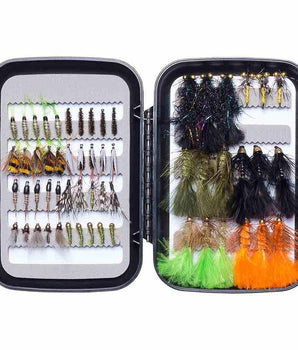 58 Pcs Fly Fishing Flies for Trout Steelhead Salmon - Bassdash