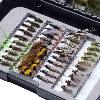 58 Pcs Fly Fishing Flies for Trout Steelhead Salmon - Bassdash