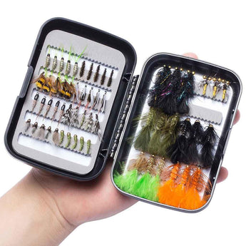 58 Pcs Fly Fishing Flies for Trout Steelhead Salmon - Bassdash
