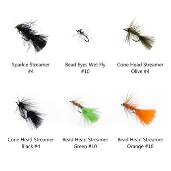 58 Pcs Fly Fishing Flies for Trout Steelhead Salmon - Bassdash