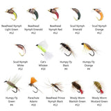 76 Pcs Fly Fishing Lure Trout Flies Kit with Fly Box - Bassdash