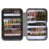 76 Pcs Fly Fishing Lure Trout Flies Kit with Fly Box - Bassdash