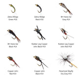 32/60/62 Pcs Fly Fishing Flies Barbed or Barbless Trout Grayling - Bassdash