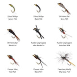 32/60/62 Pcs Fly Fishing Flies Barbed or Barbless Trout Grayling - Bassdash