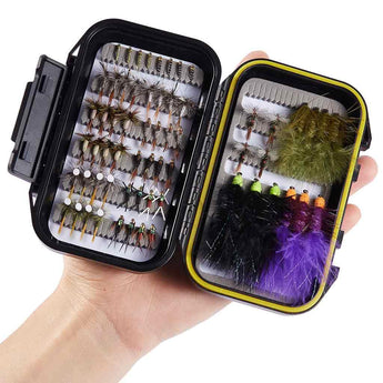 32/60/62 Pcs Fly Fishing Flies Barbed or Barbless Trout Grayling - Bassdash
