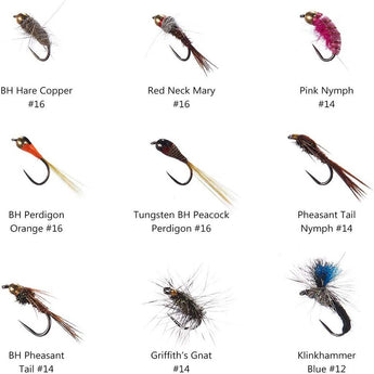 32/60/62 Pcs Fly Fishing Flies Barbed or Barbless Trout Grayling - Bassdash