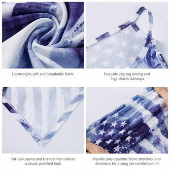 UPF 50+ UV Protection Earloop Neck Gaiter Windproof Bandanas - Bassdash