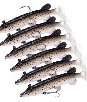 True Pike Soft Swimbait Fishing Lure, Built-In Lead Weight Pack, Pack of 6 - Bassdash