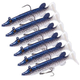 True Pike Soft Swimbait Fishing Lure, Built-In Lead Weight Pack, Pack of 6 - Bassdash