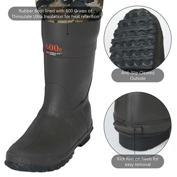Men's Bare Camo Insulated Wader Neoprene 600 Grams - Boot Foot - Bassdash