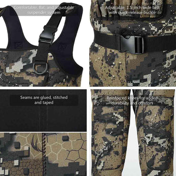 Men's Bare Camo Insulated Wader Neoprene 600 Grams - Boot Foot - Bassdash
