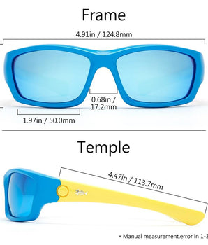 Youth&Kids Polarized UV 400 Protection Sunglasses with Adjustable Strap - Bassdash
