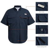 Men's UPF 50+ Short Sleeve Button Down - Bassdash