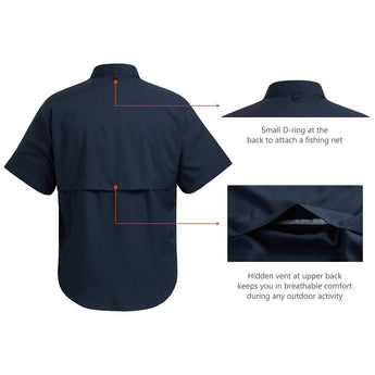 Men's UPF 50+ Short Sleeve Button Down - Bassdash