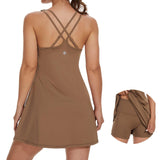 Women's UPF 50+ Tennis Dress with shorts LB06W - Bassdash