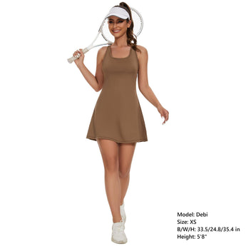 Women's UPF 50+ Tennis Dress with shorts LB06W - Bassdash