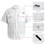 Men's UPF 50+ Short Sleeve Button Down - Bassdash