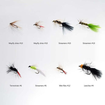 64 Pcs Fly Fishing Assorted Flies Kit with Magnetic Fly Box - Bassdash