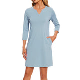 Lightbare Women's UPF 3/4 Sleeve Sun protection Dress LB04W - Bassdash