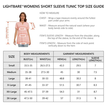 Women's UPF 50+ Short Sleeve Notch Neck Tunic Tops LB14W - Bassdash