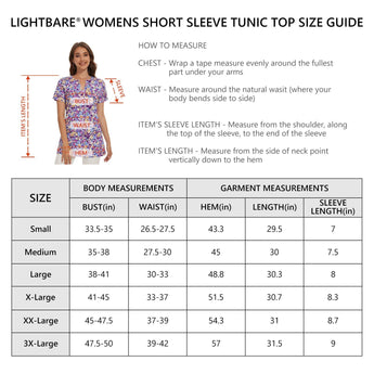 Women's UPF 50+ Short Sleeve Notch Neck Tunic Tops LB14W - Bassdash