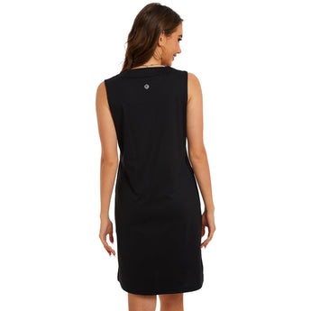 Women's UPF 50+ Notch Neck Tank Dress LB15W - Bassdash