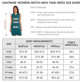 Women's UPF 50+ Notch Neck Tank Dress LB15W - Bassdash