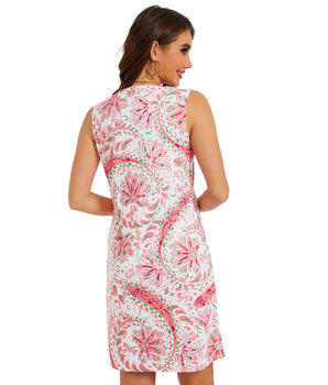 Women's UPF 50+ Notch Neck Tank Dress LB15W - Bassdash