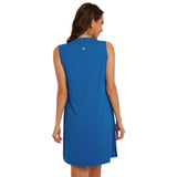 Women's UPF 50+ Notch Neck Tank Dress LB15W - Bassdash