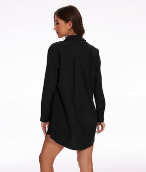 Women's UPF 50+ Long Sleeve Button Down Shirt Dress LB16W - Bassdash
