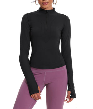 Women’s Half Zip Workout Tops LB19W - Bassdash