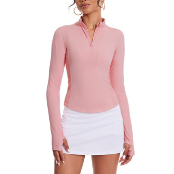 Women’s Half Zip Workout Tops LB19W - Bassdash