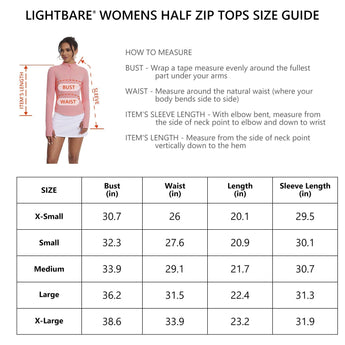 Women’s Half Zip Workout Tops LB19W - Bassdash