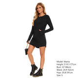 Women's Crew Neck Fleece Dress LB20W - Bassdash
