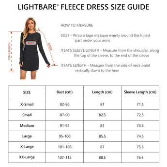 Women's Crew Neck Fleece Dress LB20W - Bassdash