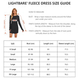 Women's Crew Neck Fleece Dress LB20W - Bassdash