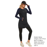 Women's Crew Neck Fleece Dress LB20W - Bassdash