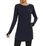 Women's Crew Neck Fleece Dress LB20W - Bassdash