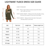 Women's Crew Neck Fleece Dress LB20W - Bassdash